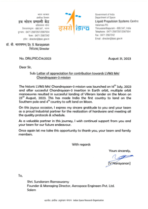 Chandrayan letter-1